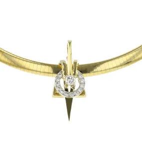 14K Yellow Gold Diamond Slide Pendant
