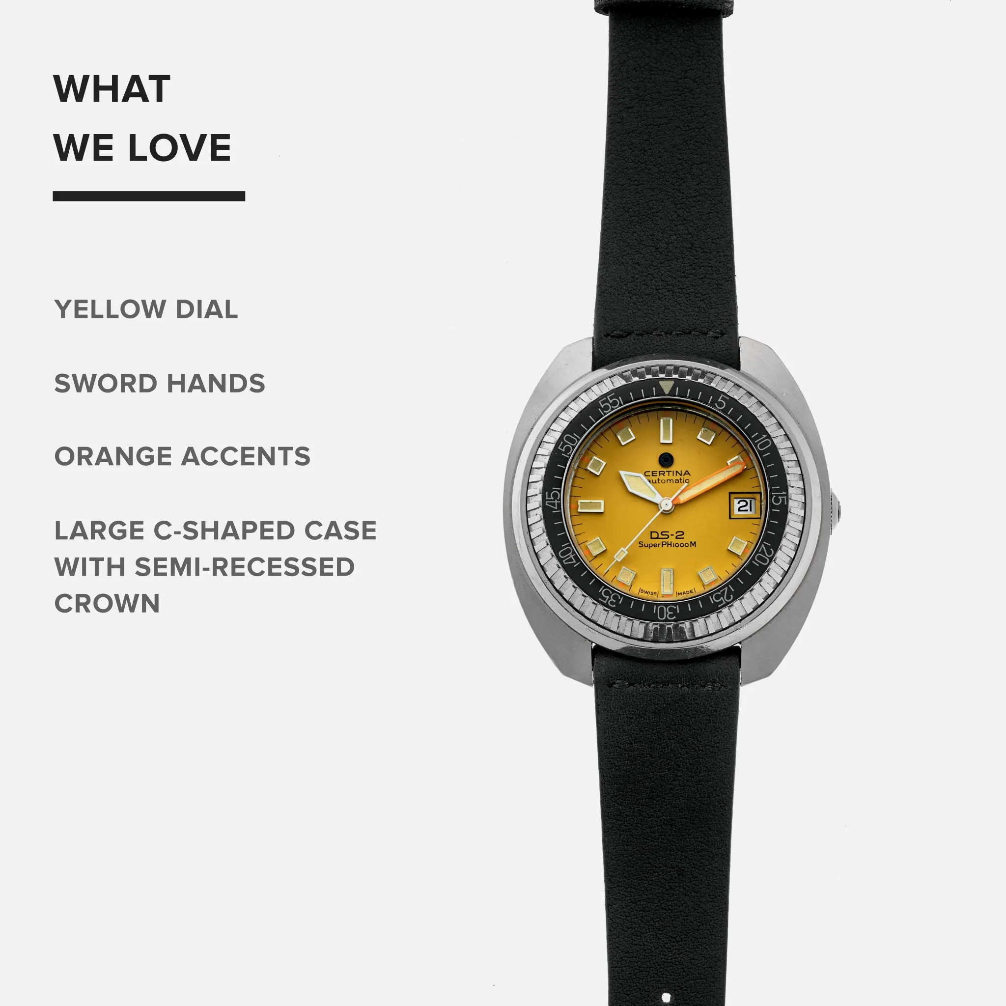 1970s Certina DS-2 SuperPH 1000M Ref. 5801.302
