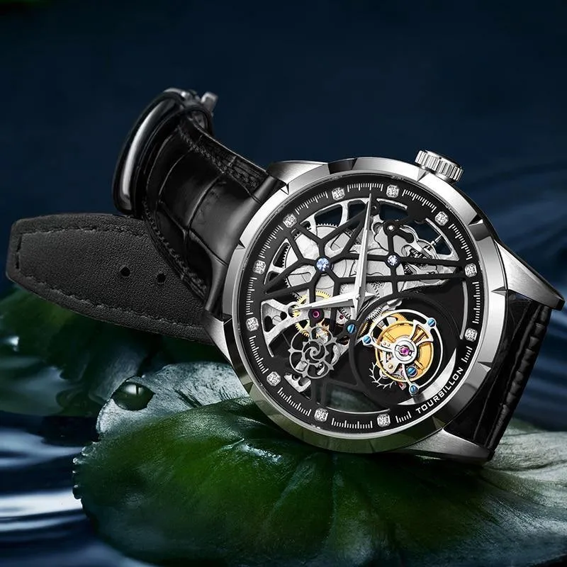 2020 New Model GIV Original Tourbillon men watch top brand luxury double Skeleton Sapphire man clock Relogio Masculino