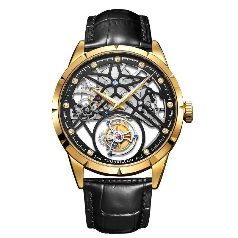 2020 New Model GIV Original Tourbillon men watch top brand luxury double Skeleton Sapphire man clock Relogio Masculino