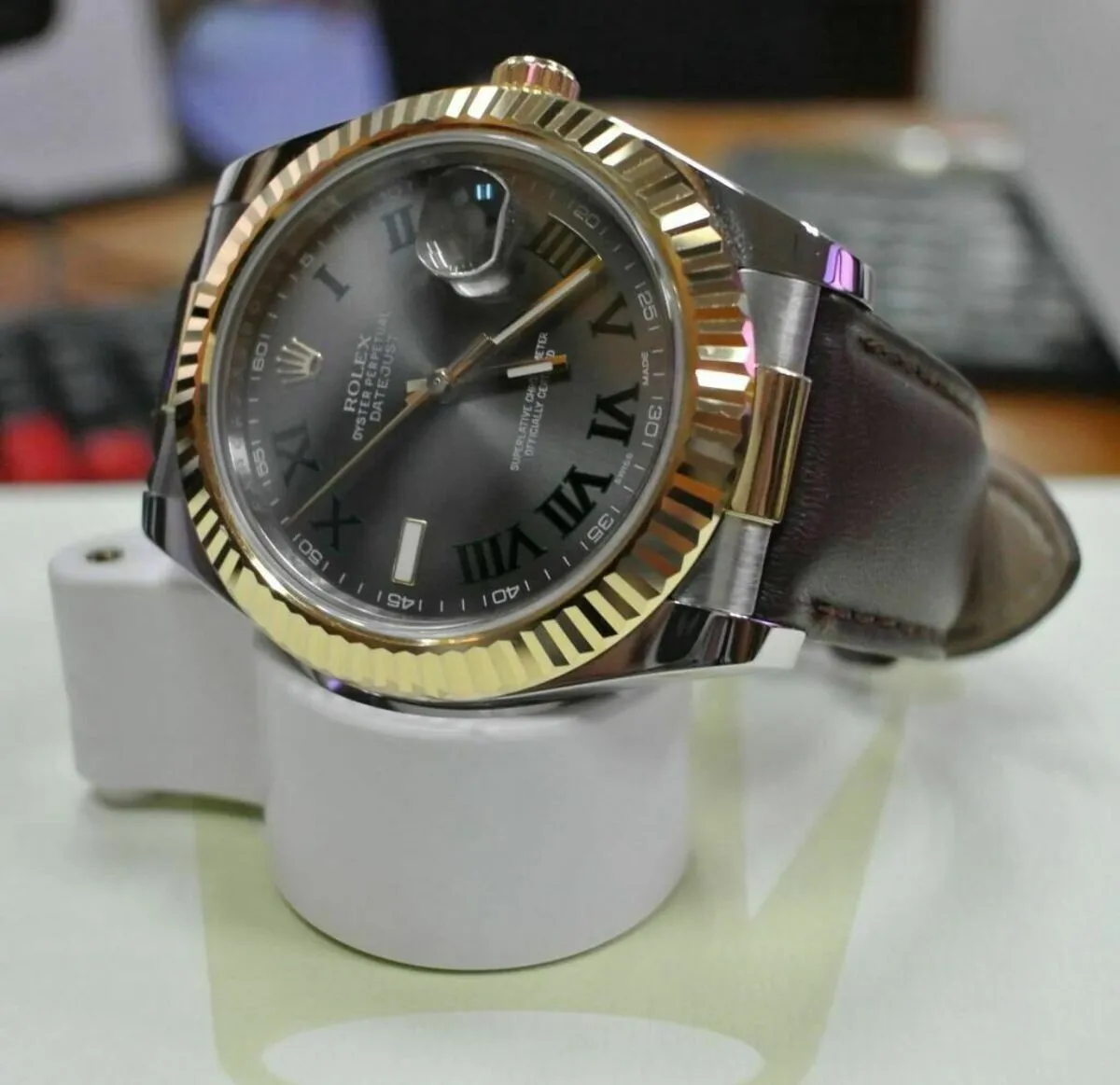 20MM CUSTOM STRAP END LINK FOR 36MM ROLEX DATEJUST 1600 1601 16238 16018 GOLD