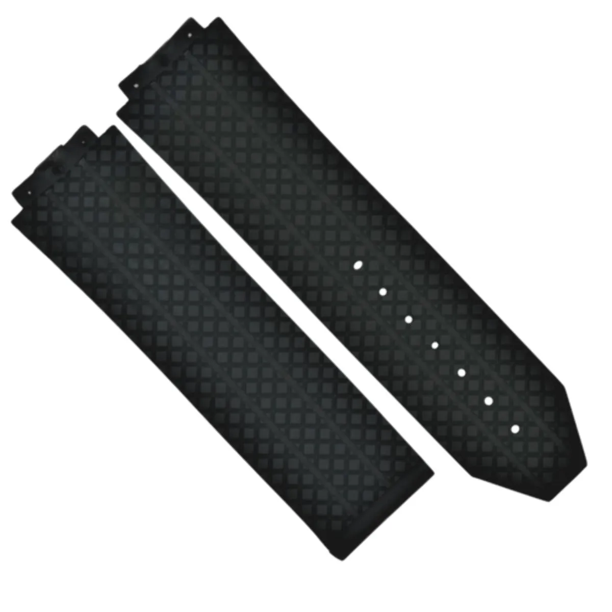 24MM RUBBER BAND STRAP CLASP FOR HUBLOT H BIG BANG 44-44.5MM   4 SCREW BLACK