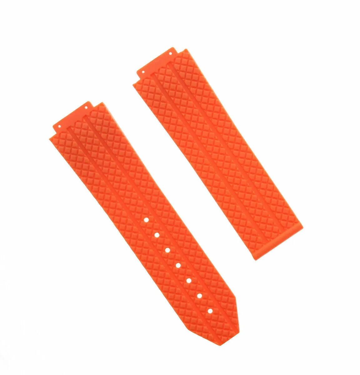 24MM RUBBER WATCH BAND STRAP FOR 44-44.5-45MM HUBLOT H BIG BANG WATCH ORANGE TQ