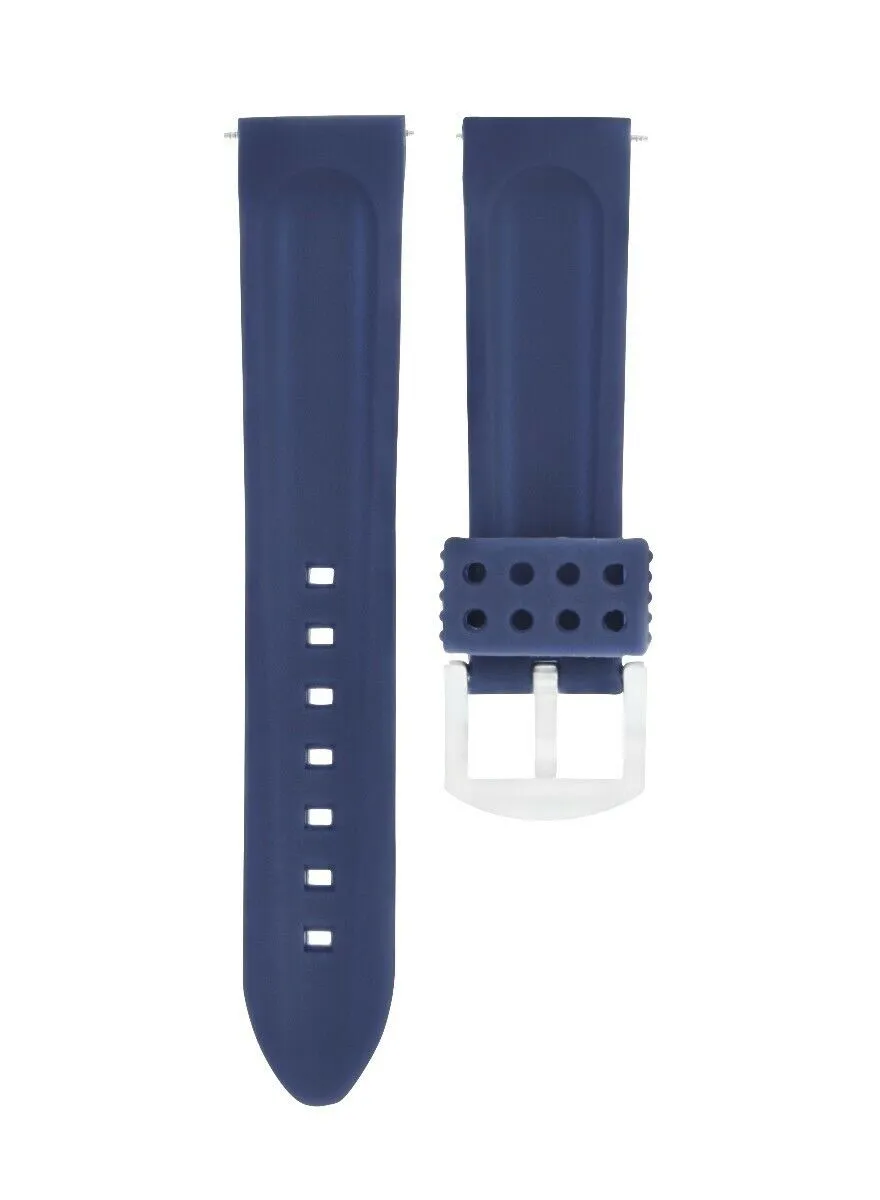 24MM RUBBER WATCH STRAP BAND FOR PAM 312 PANERAI 44MM LUMINOR MARINA 1950 BLUE