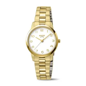 3358-02 - Womens Gold Plated Titanium with Bracelet Strap Dress Watch