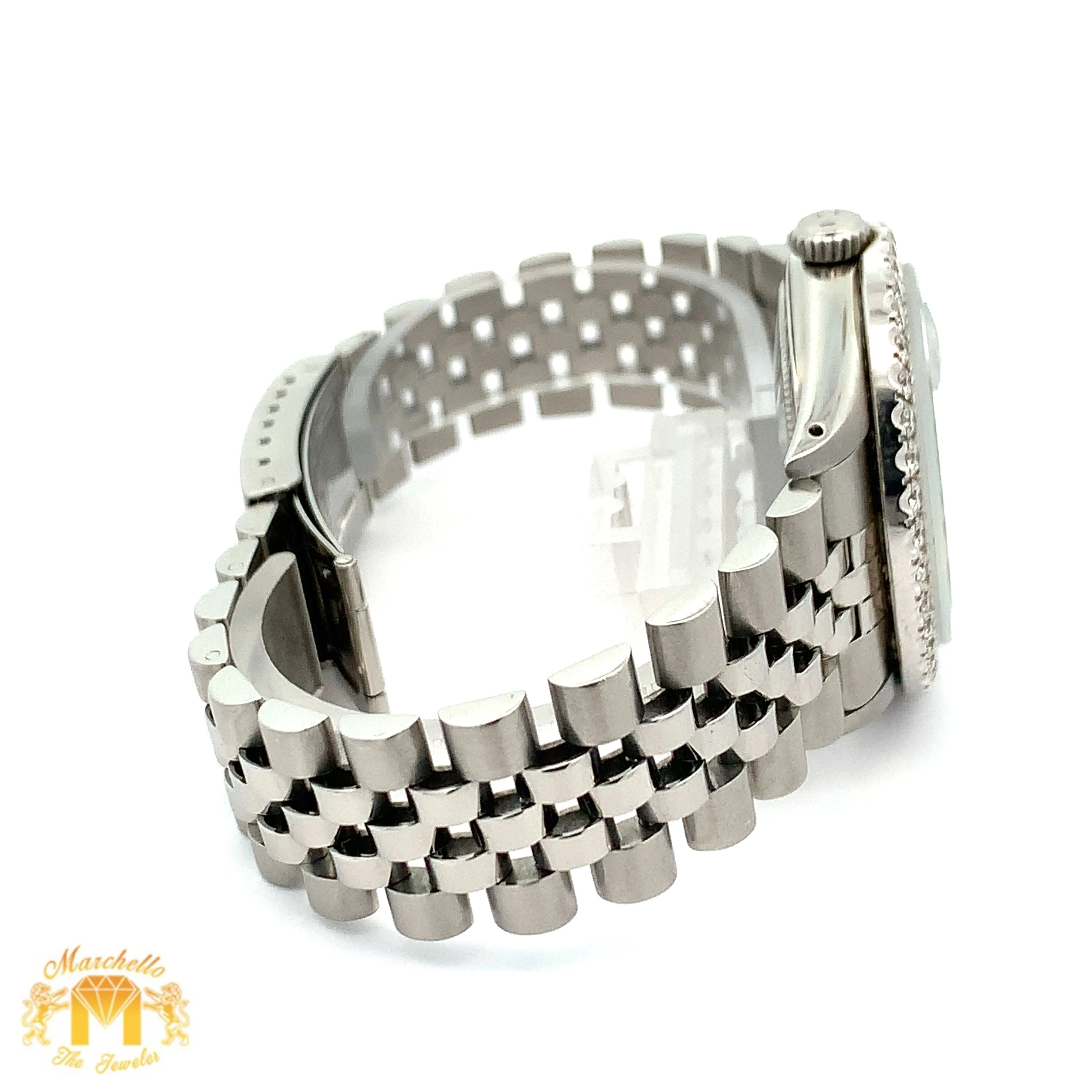 3.40ct Diamond 36mm Rolex Watch with Stainless Steel Jubilee Bracelet