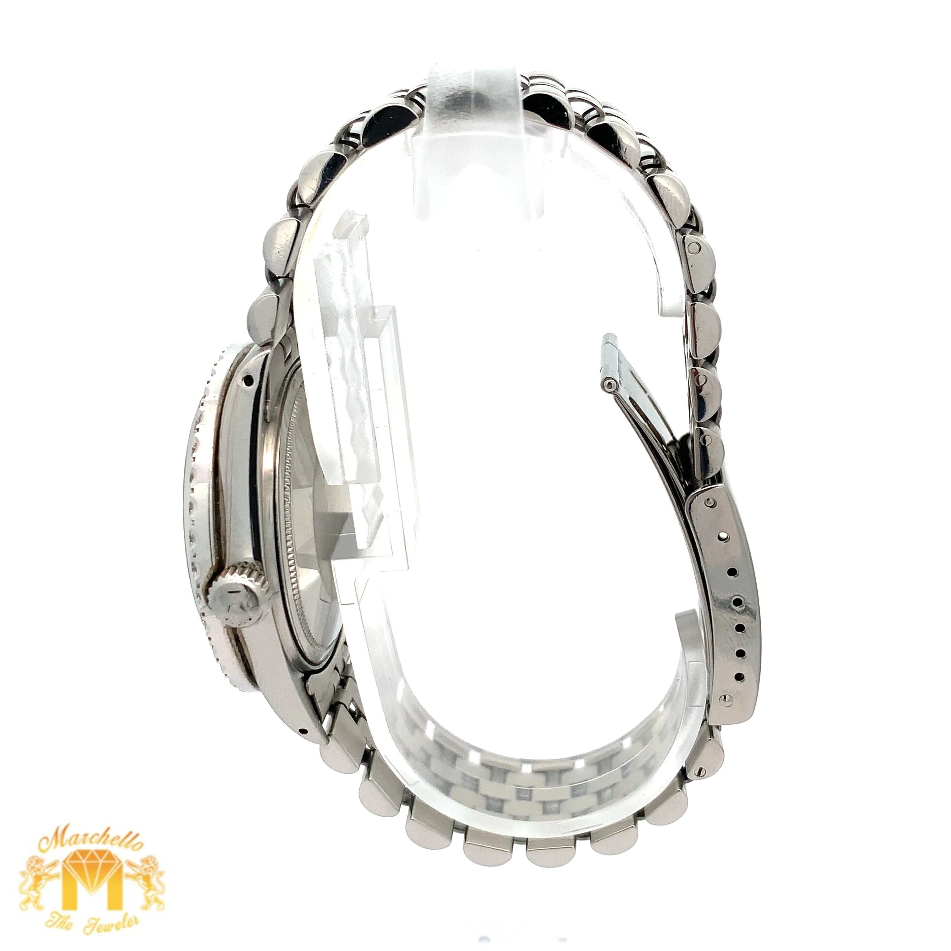 3.40ct Diamond 36mm Rolex Watch with Stainless Steel Jubilee Bracelet