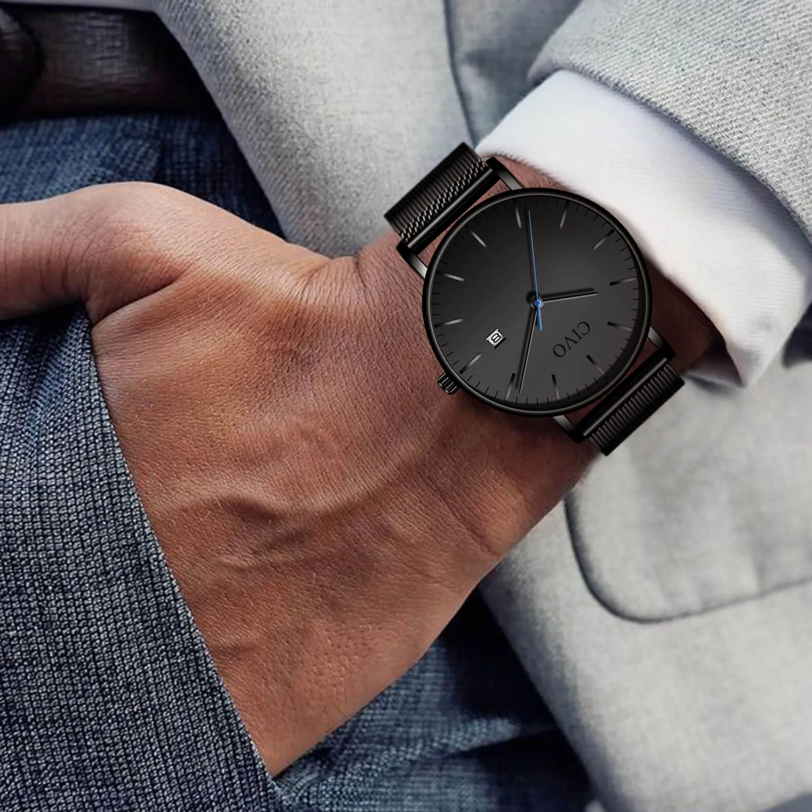 8029C | Quartz Men Watch | Mesh Band