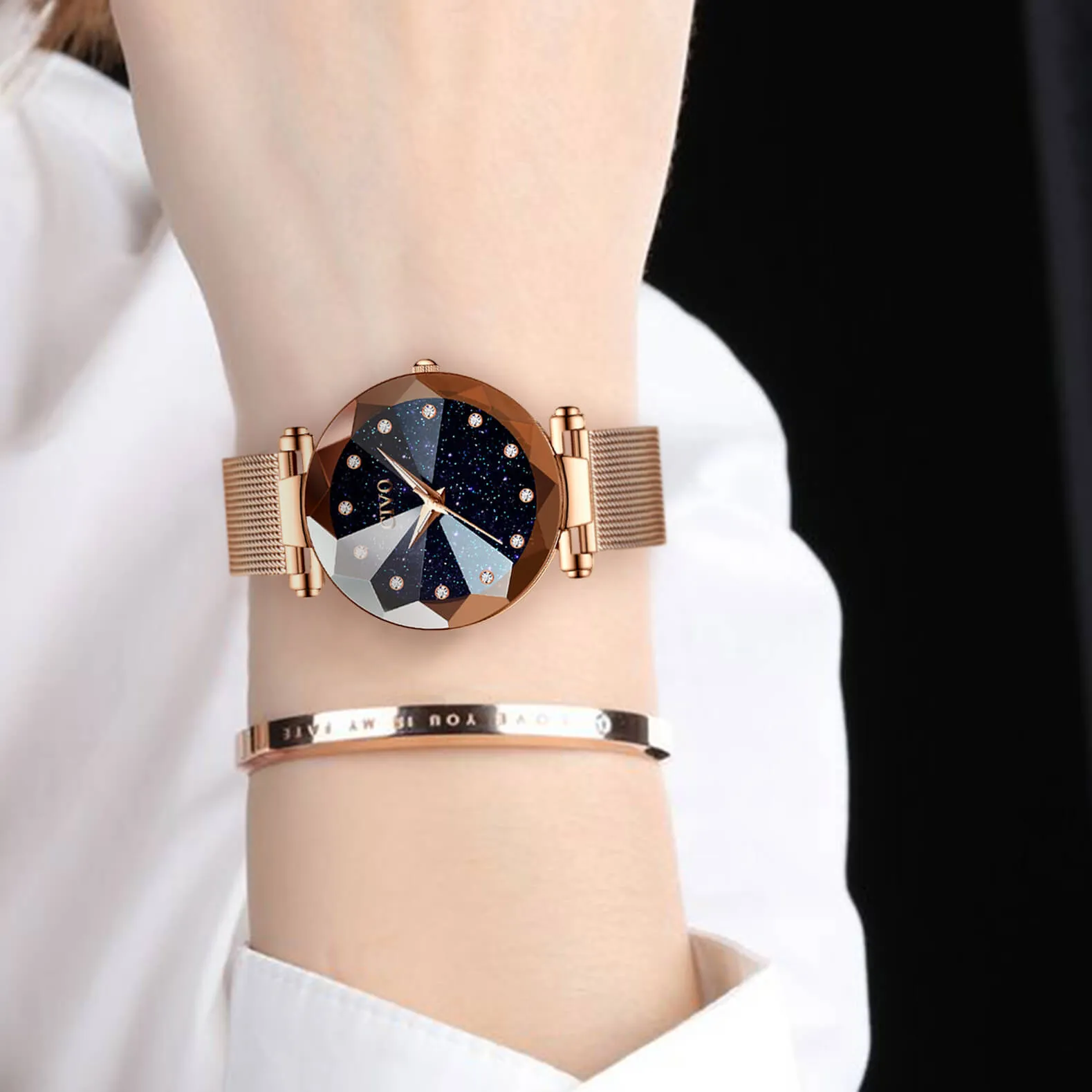 8064C | Quartz Women Watch | Mesh Band