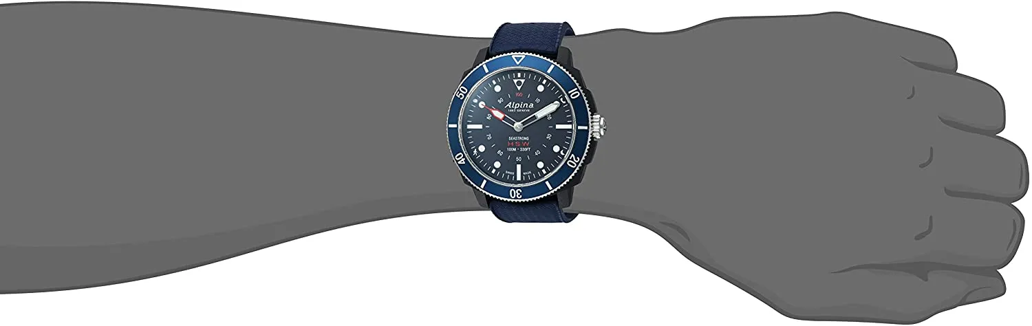 Alpina Men's AL-282LNN4V6 Horological Smart Watch Analog Display Quartz Blue Watch