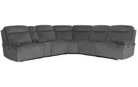ALPINE - AIRY MIDNIGHT 6pc Zero Gravity Modular Power Reclining Sectional