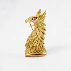 'Andreas von Zadora-Gerlof' Ruby Griffin Brooch