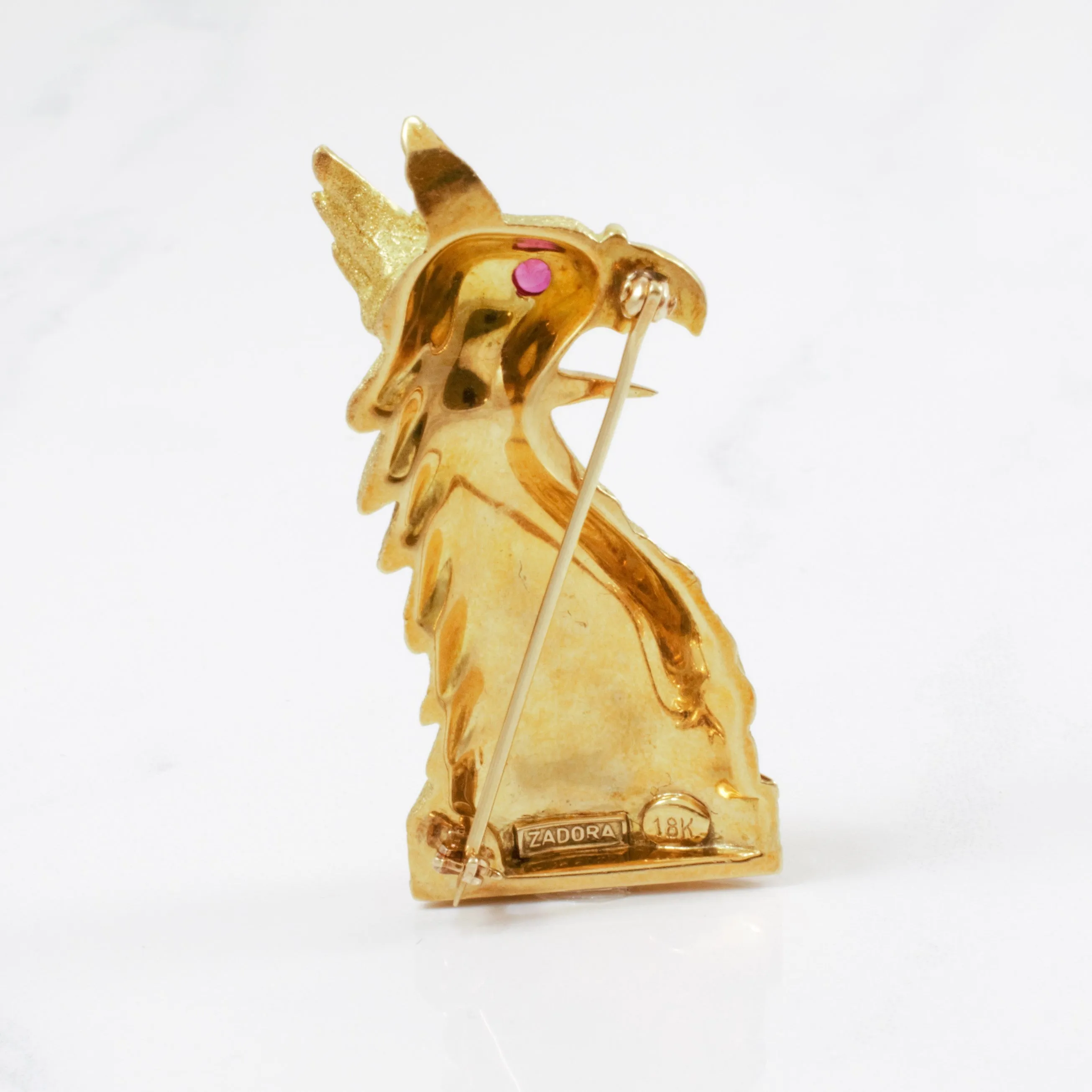 'Andreas von Zadora-Gerlof' Ruby Griffin Brooch
