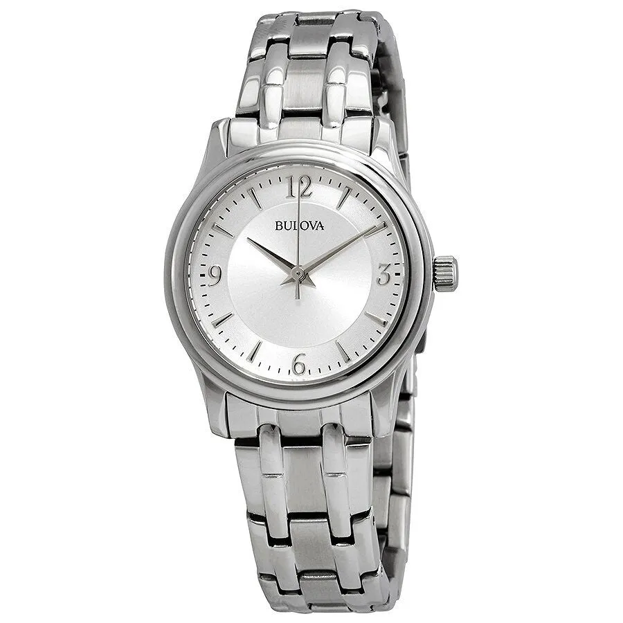 Bulova Quartz Mother of Pearl Dial Stainless Steel Ladies Watch 96M140