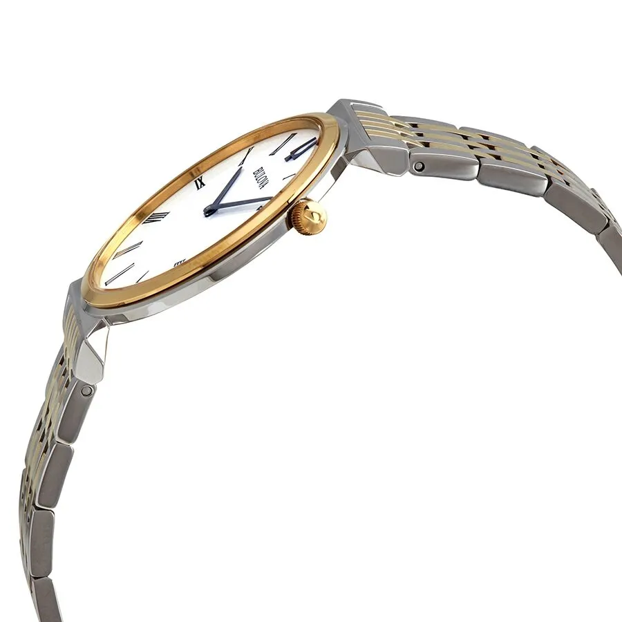 Bulova Regatta Quartz White Dial Two-tone Men's Watch 98A233