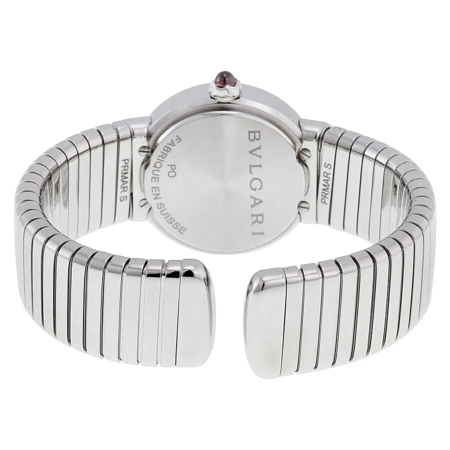 Bvlgari Tubogas Black Dial Stainless Steel Ladies Watch 102224