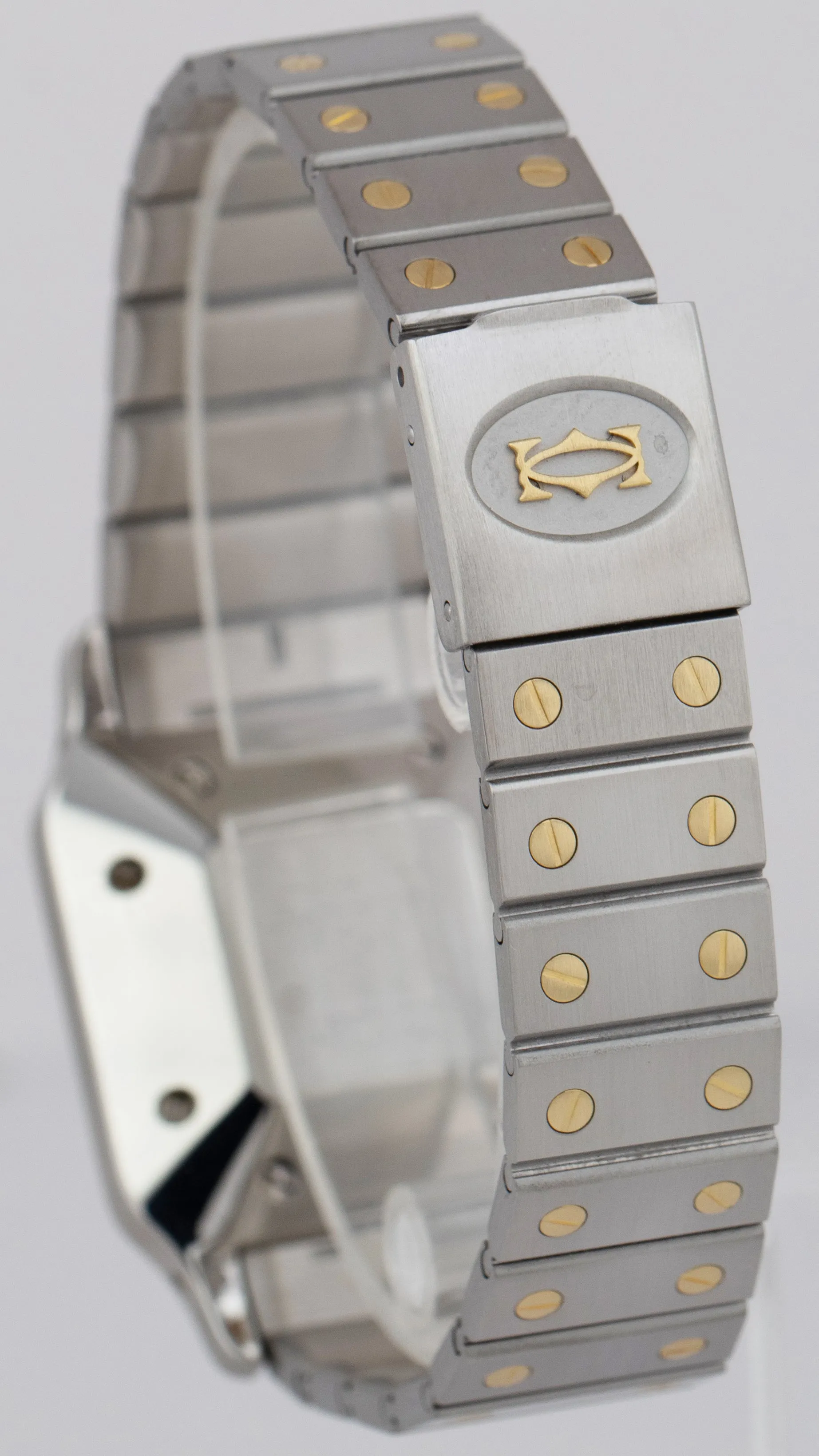 Cartier Santos 29mm Automatic Two-Tone 18K Yellow Gold Steel White 2961 Watch