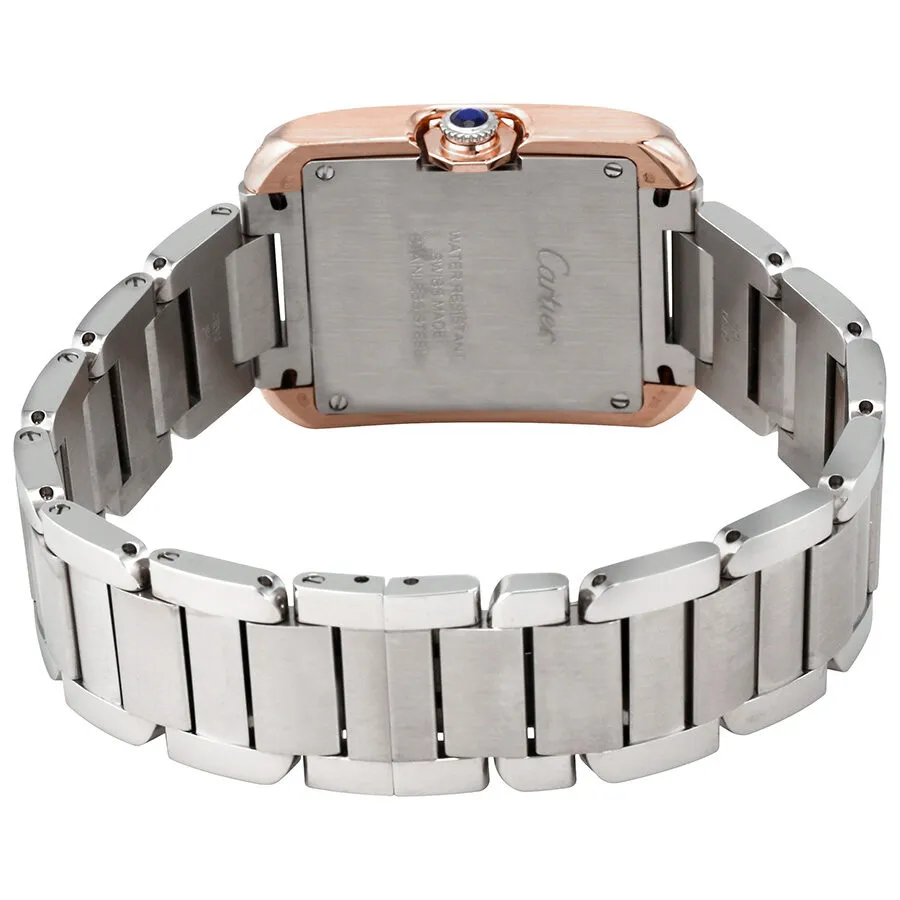 Cartier Tank Anglaise Silver Dial Stainless Steel Watch W3TA0003