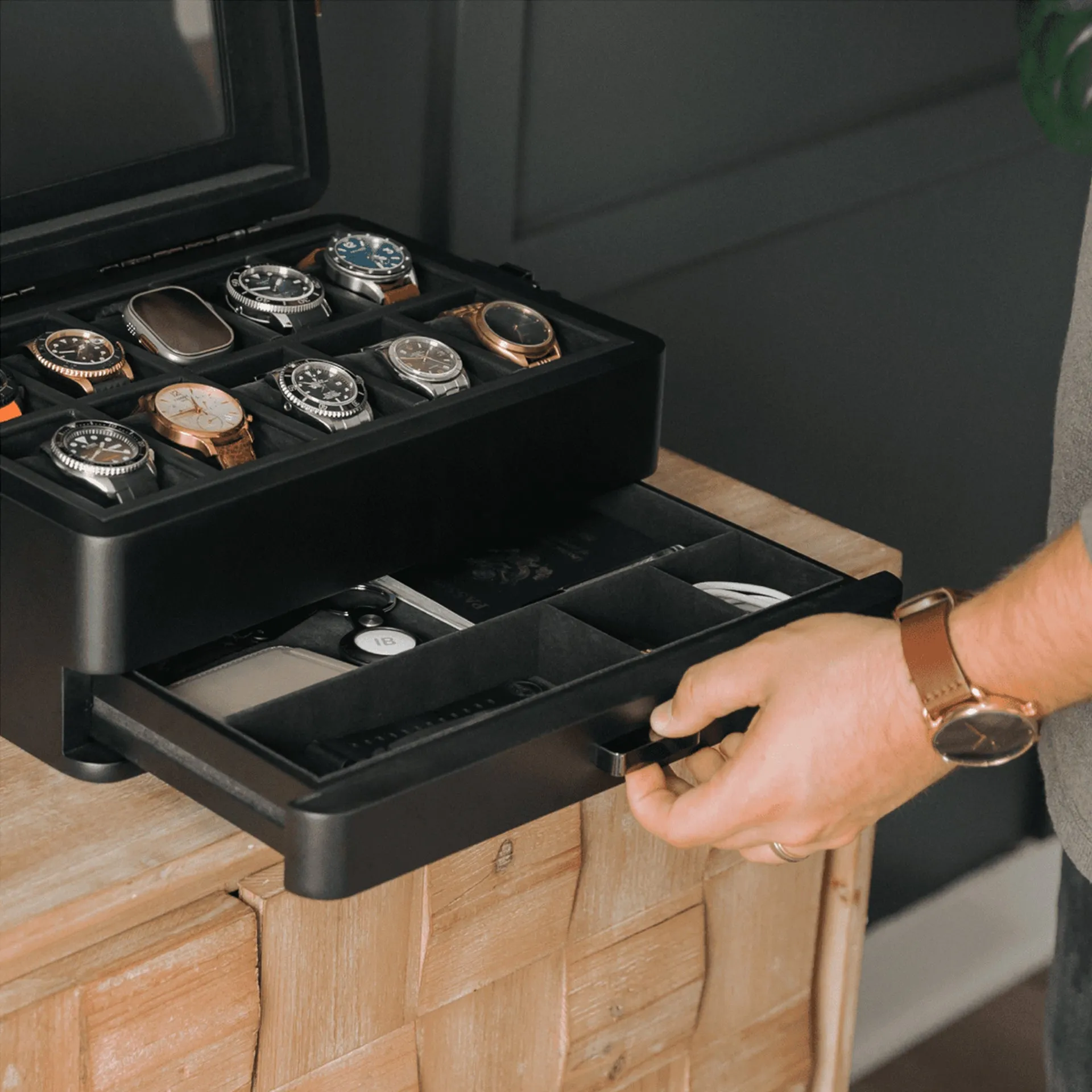 Case Elegance Military Edition Watch Box