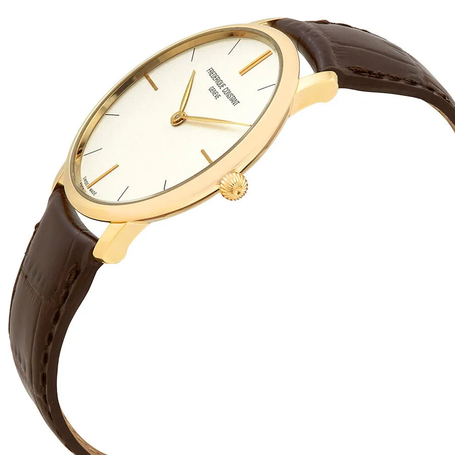 Frederique Constant Slimline Yellow Gold Plated Stainless Steel Men's Watch FC-200V5S35