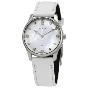 Gucci G-Timeless Mother of Pearl Dial Ladies Watch YA126597