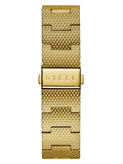 Guess U0280G3 Wafer Gold Stainless Steel Mesh Strap Unisex Watches