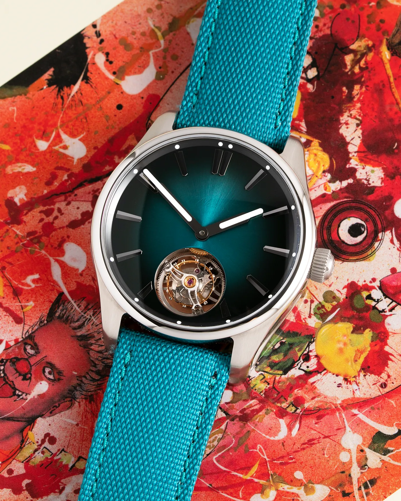 H.Moser & Cie Pioneer Tourbillon Blue Lagoon 'Mega Cool'