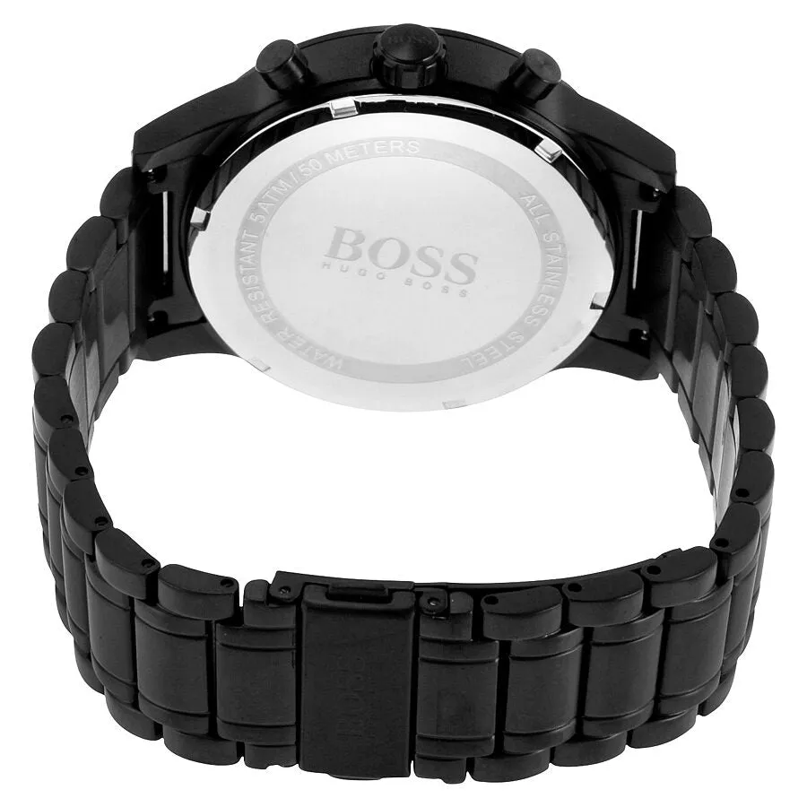 Hugo Boss Aeroliner Chronograph Black Dial Black Ion-plated Men's Watch 1513275