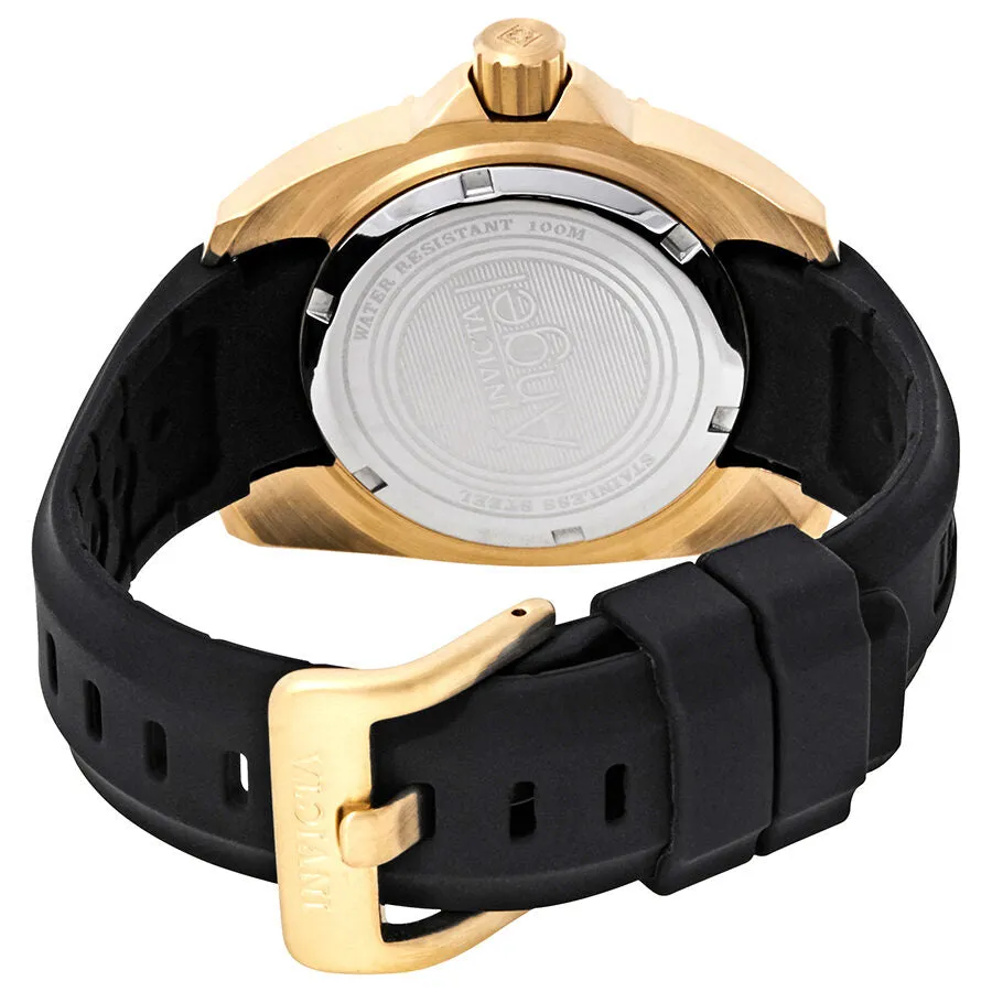 Invicta Angel Champagne Dial Black Silicone Ladies Watch 23488