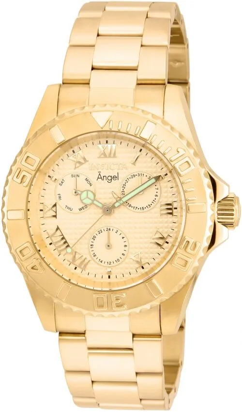 Invicta Angel Multi-Function Champagne Dial Gold-plated Ladies Watch 17524