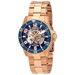 Invicta Objet D Art Automatic Blue Skeletal Dial Men's Watch 22605