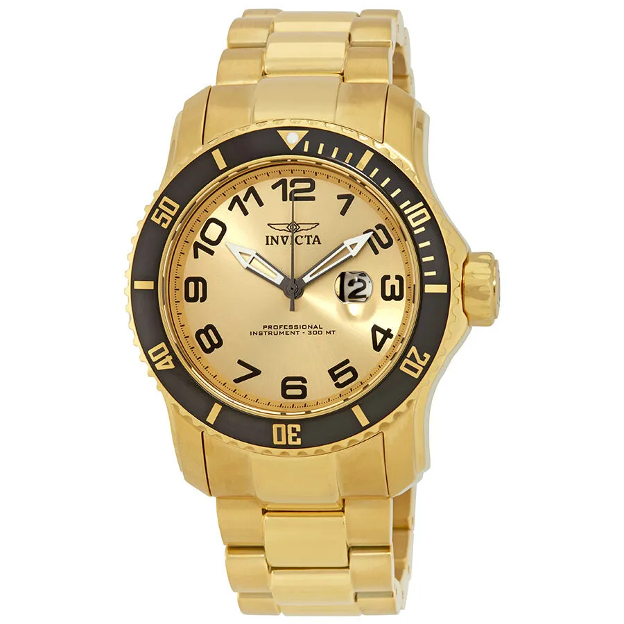 Invicta Pro Diver Champagne Dial Gold-plated Men's Watch 15350