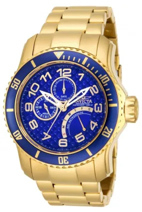 Invicta Pro Diver Multi-Function Blue Dial Gold Ion-plated Men's Watch 15342
