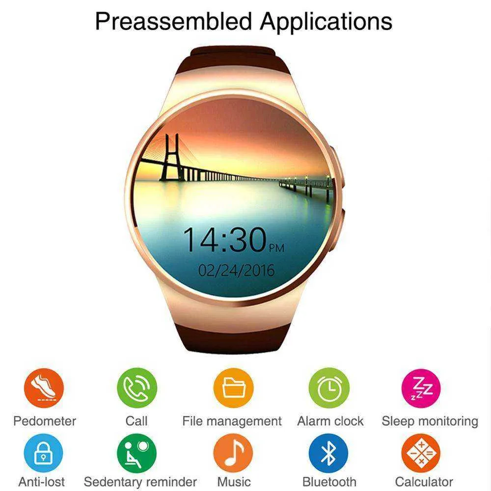 KW18 Smart Watches Phone With Heart Rate Monitor