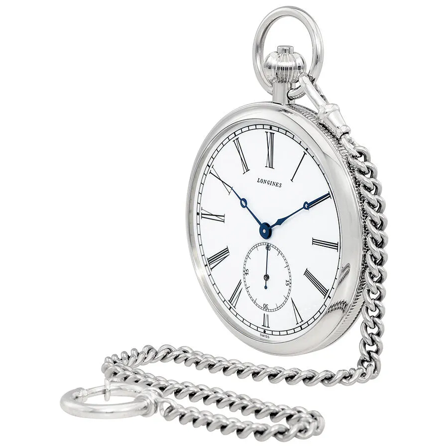 Longines Heritage White Dial Hand Wound Pocket Watch L7.022.4.11.1