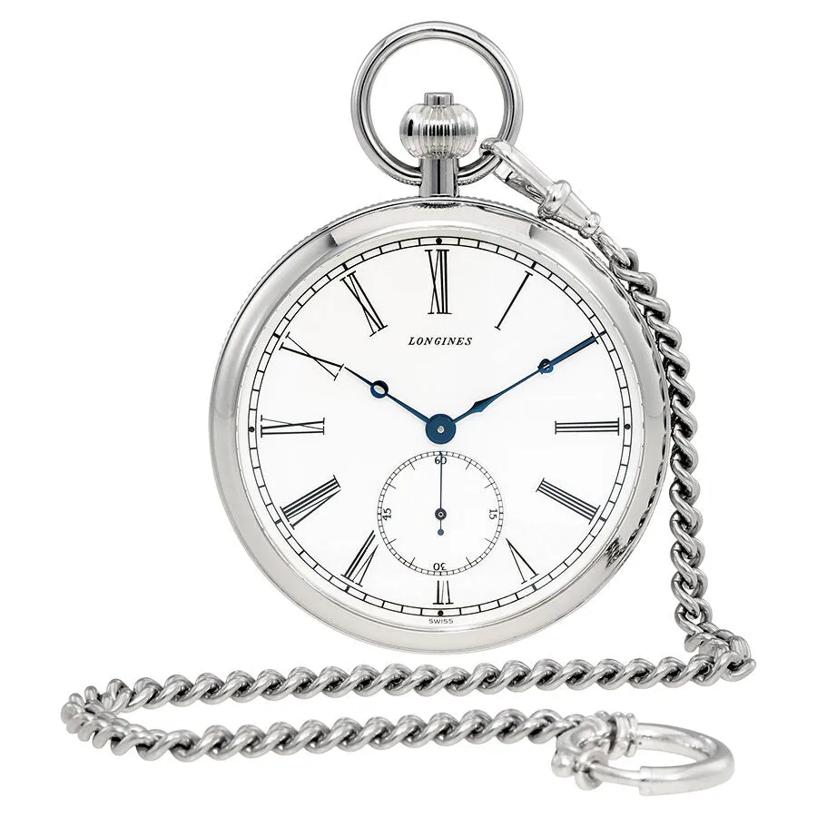 Longines Heritage White Dial Hand Wound Pocket Watch L7.022.4.11.1