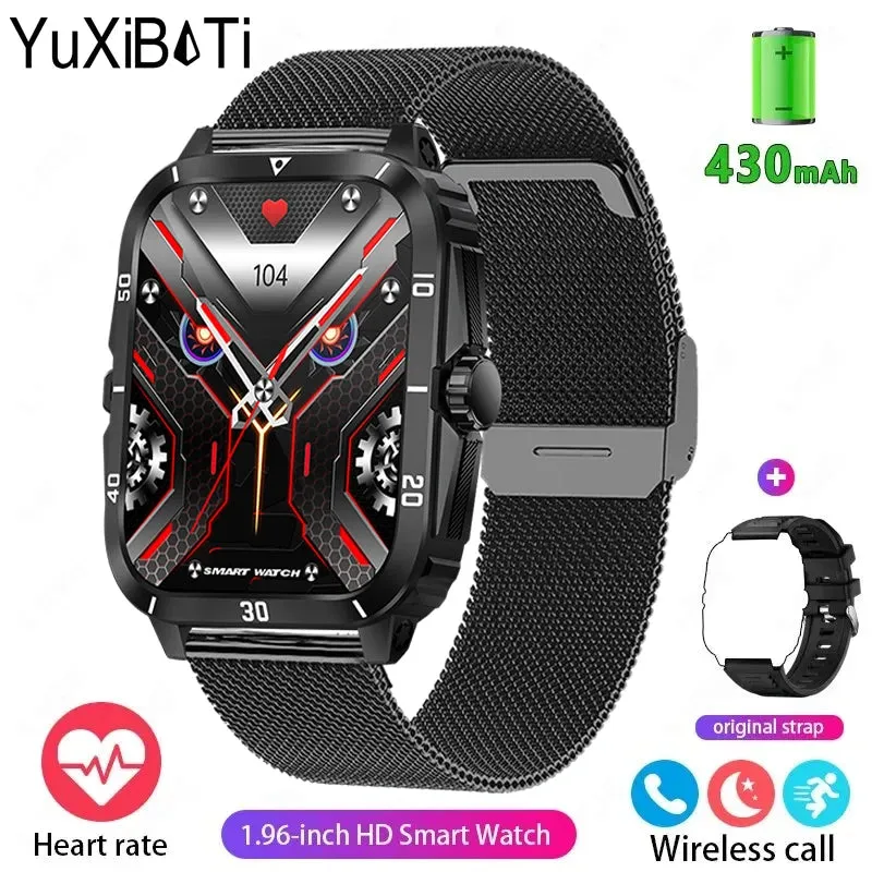Military Smart Watch Men IP68 3ATM Waterproof with BT  Call Outdoor - Sports Fitness Tracker 24H Health Monitor 430mAh Battery