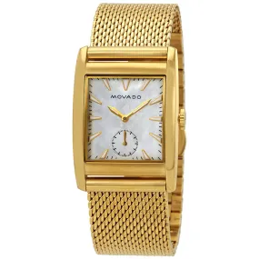 Movado Heritage White Mother of Pearl Dial Ladies Watch 3650040