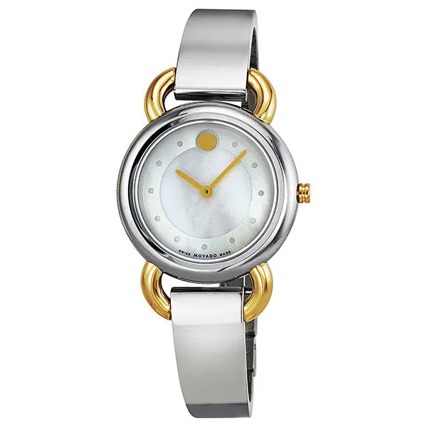 Movado Linio Mother of Pearl Dial Two-Tone Stainless Steel Ladies Watch 0606552