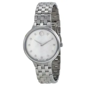 Movado Trevi Mother of Pearl Dial Stainless Steel Ladies Watch 0606810