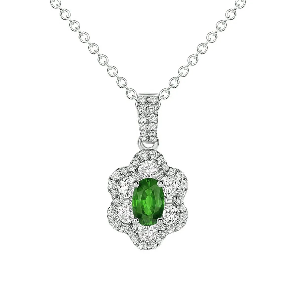 Oval Emerald Pendant