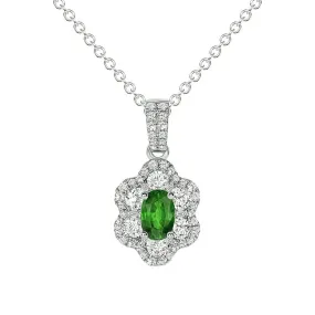 Oval Emerald Pendant