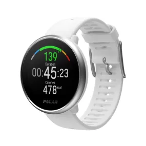 POLAR Ignite Fitness Watch with Advanced Wrist-Based Optical Heart Rate Monitor, Training Guide, GPS, Waterproof, White, M/L
