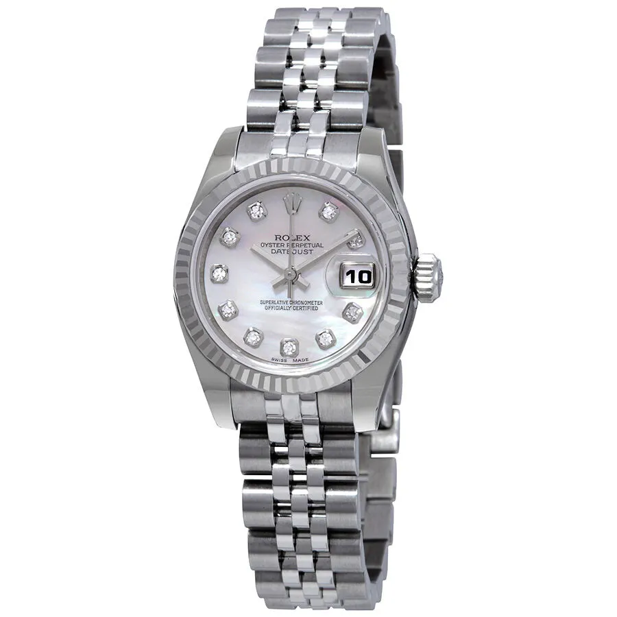 Rolex Datejust 26 Automatic Diamond Ladies Stainless Steel Jubilee Watch 179174PMDJ