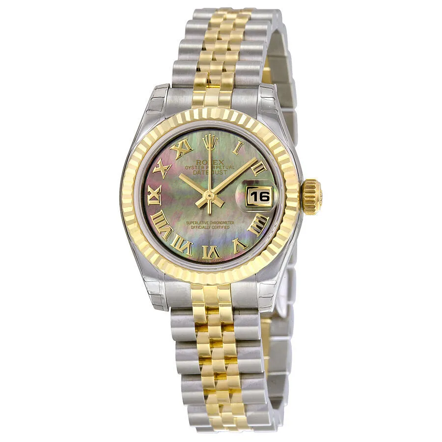 Rolex Lady Datejust 26 Dark Mother of Pearl Dial Stainless Steel and 18K Yellow Gold Jubilee Bracelet Automatic Watch 179173BKMRJ