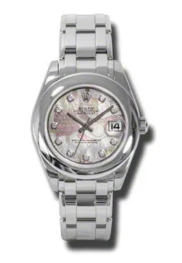 Rolex Lady-Datejust Pearlmaster Goldust Dream Mother Of Pearl Diamond Dial 18K White Gold Automatic Ladies Watch 81209GDDPM