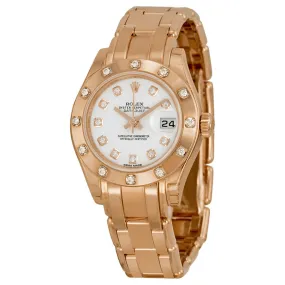 Rolex Lady-Datejust Pearlmaster Mother Of Pearl Dial 18K Everose Gold Automatic Ladies Watch 80315WDPM