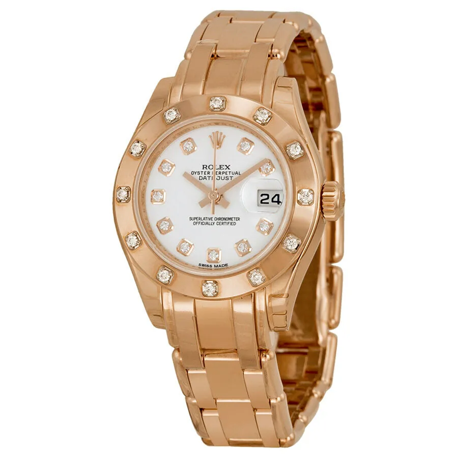 Rolex Lady-Datejust Pearlmaster Mother Of Pearl Dial 18K Everose Gold Automatic Ladies Watch 80315WDPM