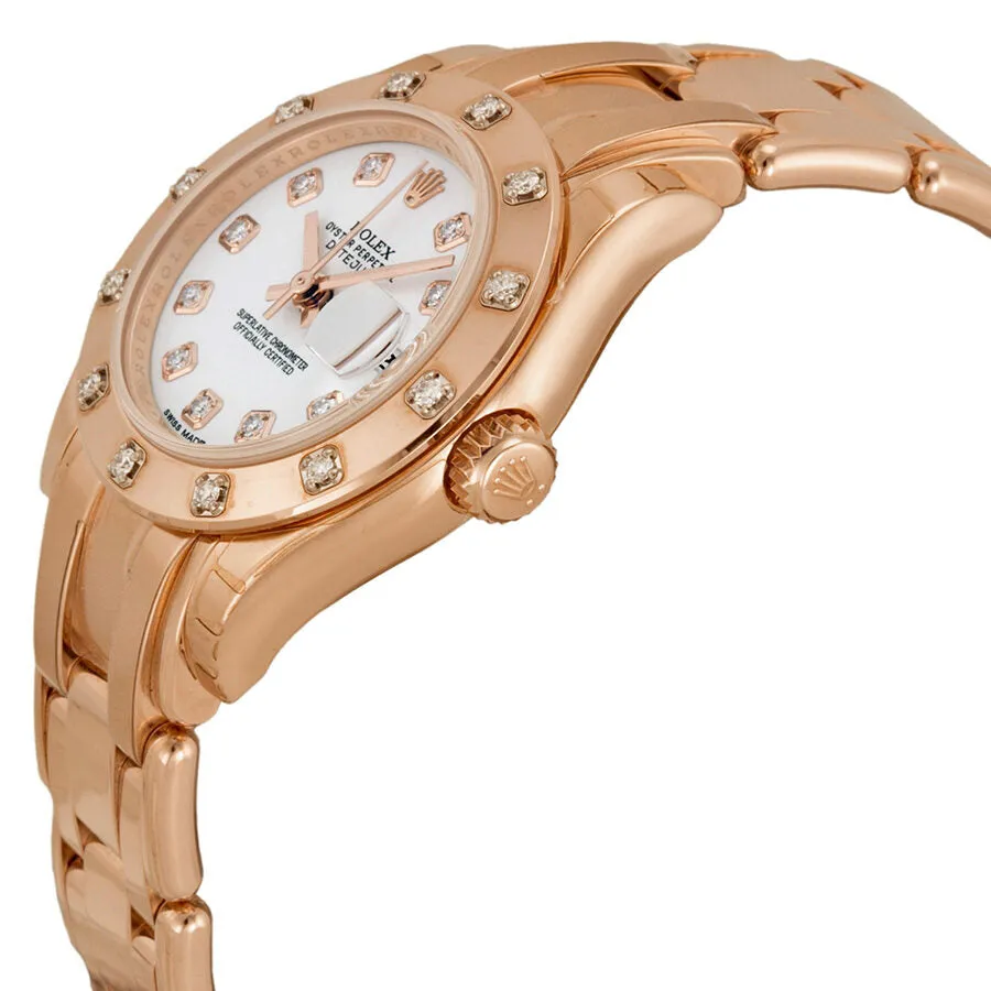 Rolex Lady-Datejust Pearlmaster Mother Of Pearl Dial 18K Everose Gold Automatic Ladies Watch 80315WDPM
