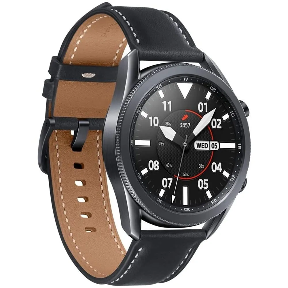 Samsung Galaxy Watch3 2020 Smartwatch (Bluetooth   Wi-Fi   GPS) International Model (Black, 45mm) (Renewed)